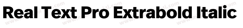 Real Text Pro Extrabold Italic字体转换